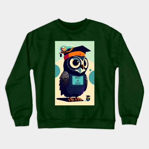 Class of 2023 - Wise Owl Too Crewneck Sweatshirt by ArtBeatsGallery